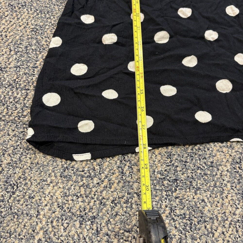 Billabong Mini Slip Dress Womens Small Pullover Logo Scoop Neck Black Polka Dot - Picture 3 of 6